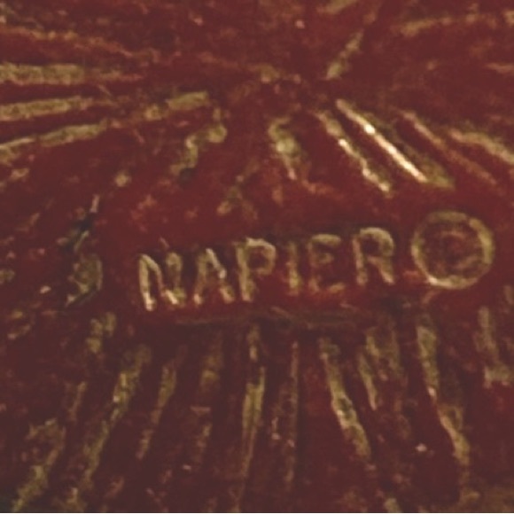 Vintage Napier Signed Gold and Pearl Pierce Earrings - Picture 3 of 3